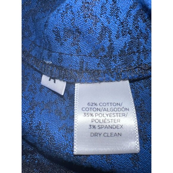 Ann Taylor Loft Sleeveless Blue & Black Textured Sheath Dress With Back Zipper - Picture 4 of 7